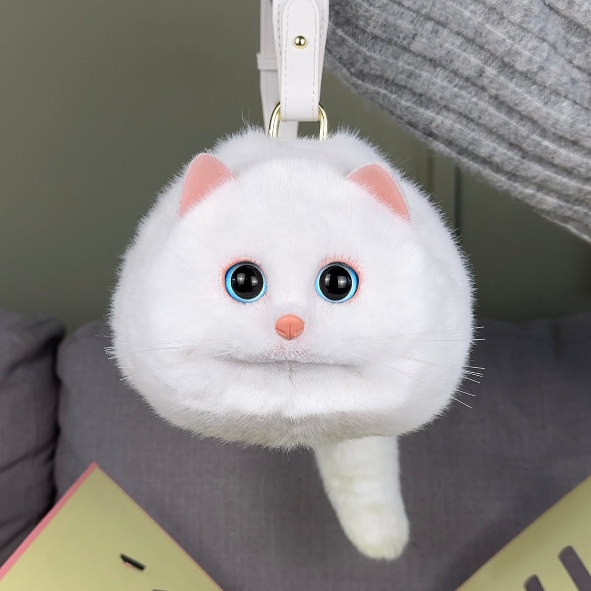 Gatto Realistico di Peluche a Forma di Borsa