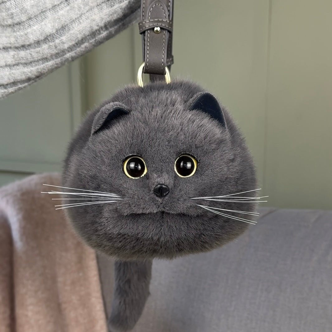 Gatto Realistico di Peluche a Forma di Borsa