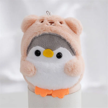 Peluche pinguino colorato da 7cm, portachiavi morbido e adorabile in 4 colori diversi