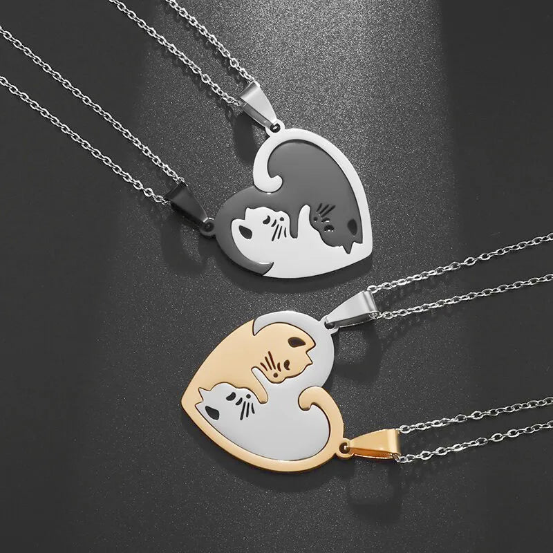 Collana con Gatti Innamorati