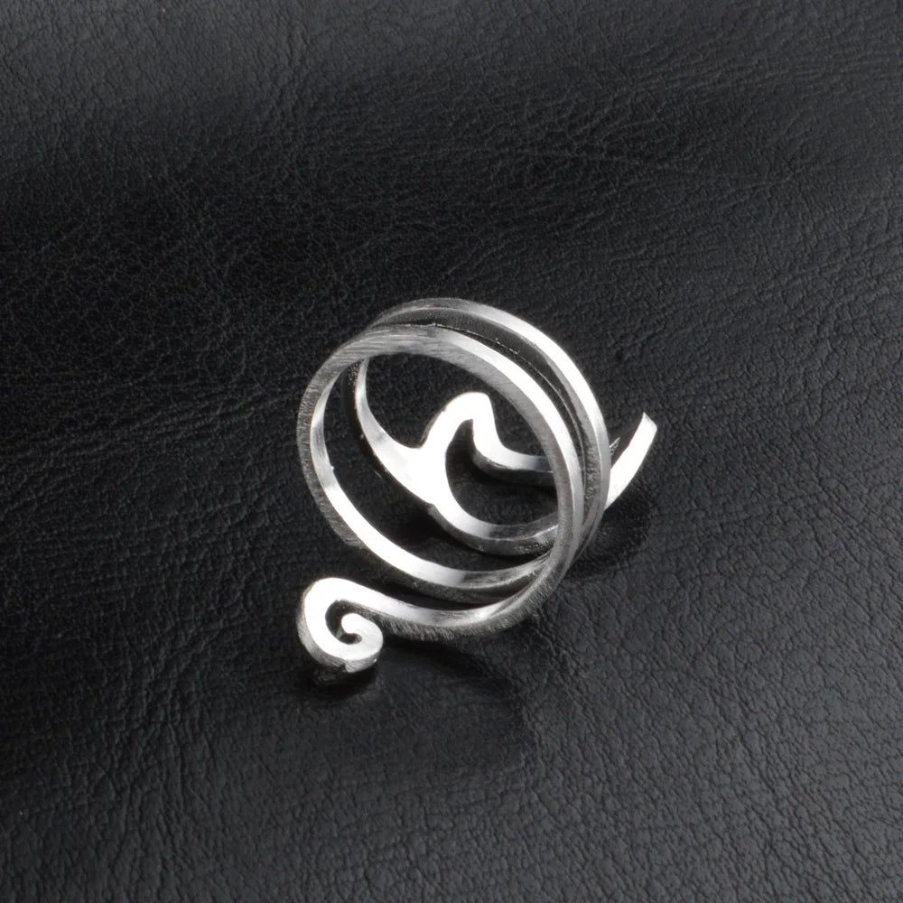 Anello Gatto a spirale per donna in argento artigianale