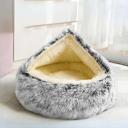 Cuccette per Gatti Rotonde in peluche, comfort e supporto ortopedico