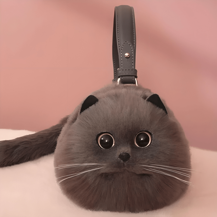 Gatto Realistico di Peluche a Forma di Borsa