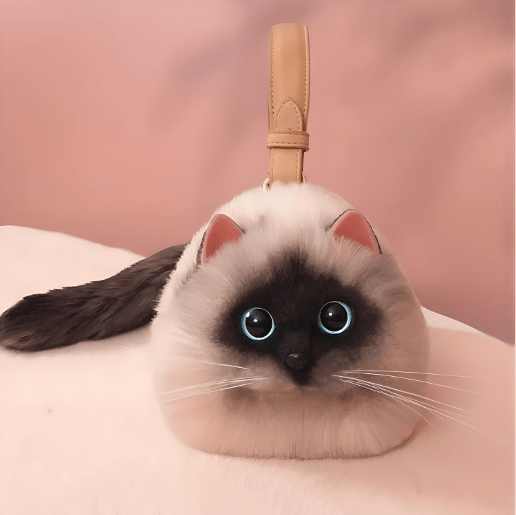 Gatto Realistico di Peluche a Forma di Borsa